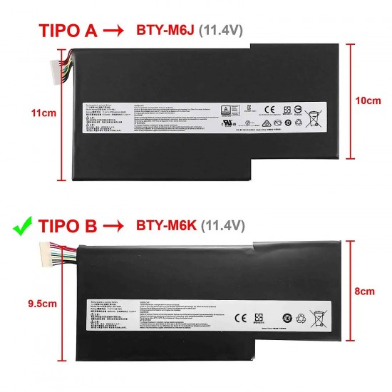 BATERÍA PARA PORTÁTIL MSI WF75
