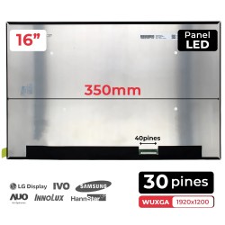 PANTALLA B160UAN08.1 LED 16" PARA PORTÁTIL 144HZ IPS 1920x1200 16:10 40 PINES EDP