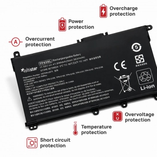 BATERÍA PARA PORTÁTIL HP TF03XL HSTNN-LB7X HSTNN-UB7J 920046-421 920070-855