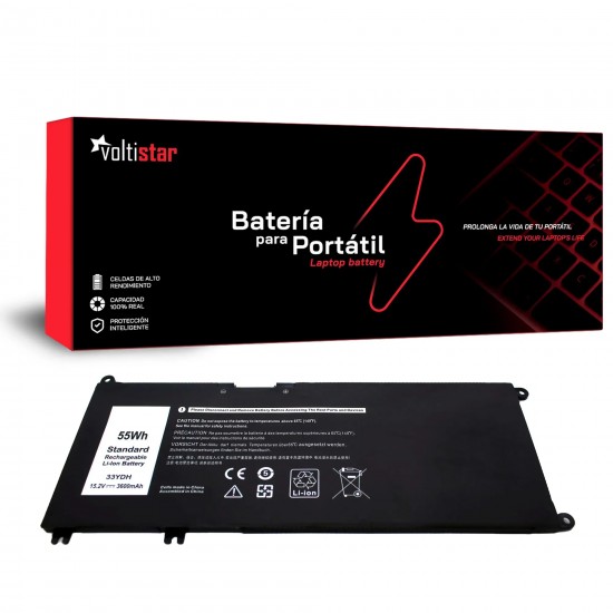 BATERÍA PARA PORTÁTIL DELL 33YDH PVHT1 DNCWSCB6106B I7778-0026GRY BATERÍA PARA PORTÁTIL DELL 33YDH PVHT1 DNCWSCB6106B I7778-0026GRY