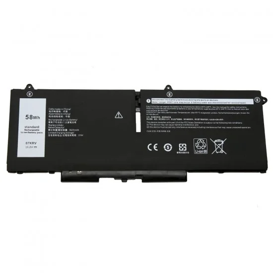 BATERÍA PARA PORTÁTIL DELL LATITUDE 14 7430 7330 5430 5330 15.2 V 58 WH 07KRV BATERÍA PARA PORTÁTIL DELL LATITUDE 14 7430 7330 5430 5330 15.2 V 58 WH 07KRV