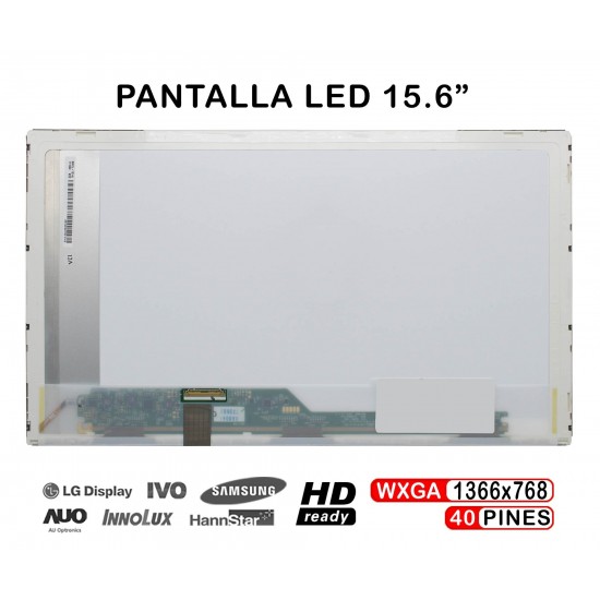 PANTALLA LED DE 15.6" PARA PORTÁTIL LK.15605 CLAA156WB1A SERIES