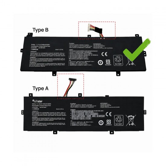 BATERÍA ASUS ZENBOOK U4100U U4100UQ UX430U UX430UQ C31N1620-B PARA PORTÁTIL BATERÍA ASUS ZENBOOK U4100U U4100UQ UX430U UX430UQ C31N1620-B PARA PORTÁTIL