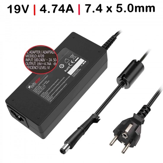 CARGADOR PARA PORTÁTIL HP PROBOOK ZE2400 X1500 ZE2100 ZE2200 ZE2300 X1200 X1300 X1400 TC1000 TC1100 TC4200 SERIES 19V 4.74A 90W CARGADOR PARA PORTÁTIL HP PROBOOK ZE2400 X1500 ZE2100 ZE2200 ZE2300 X1200 X1300 X1400 TC1000 TC1100 TC4200 SERIES 19V 4.74A 90W