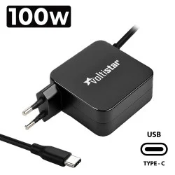 CARGADOR MULTIVOLTAJE  PARA PORTÁTIL USB-C 5V - 20V 5A 100W NEGRO