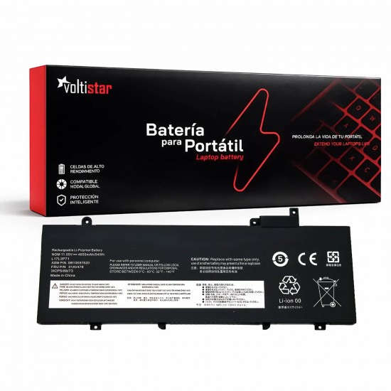 BATERÍA PARA PORTÁTIL LENOVO THINKPAD T480S L17L3P71 L17M3P71 L17M3P72 01AV478