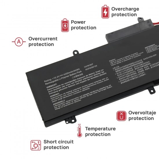 BATERÍA PARA PORTÁTIL ASUS ROG ZEPHYRUS C41N1837 BATERÍA PARA PORTÁTIL ASUS ROG ZEPHYRUS C41N1837
