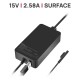 CARGADOR PARA PORTÁTIL MICROSOFT SURFACE PRO 4 PRO 5 PRO 6 CON USB ADICIONAL CARGADOR PARA PORTÁTIL MICROSOFT SURFACE PRO 4 PRO 5 PRO 6 CON USB ADICIONAL