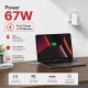 CARGADOR MAC BOOK AIR PRO M1 M2 M3 M4 67W MAGSAFE 3 CABLE TRENZADO USB-C A T DE 2