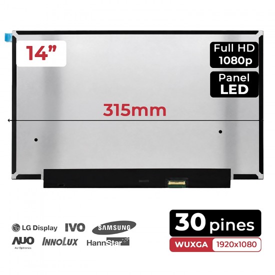 PANTALLA LED MATE DE 14" PARA PORTÁTIL HP PROBOOK 440 G7 G8 445 G7 M140NVFA R5 FHD
