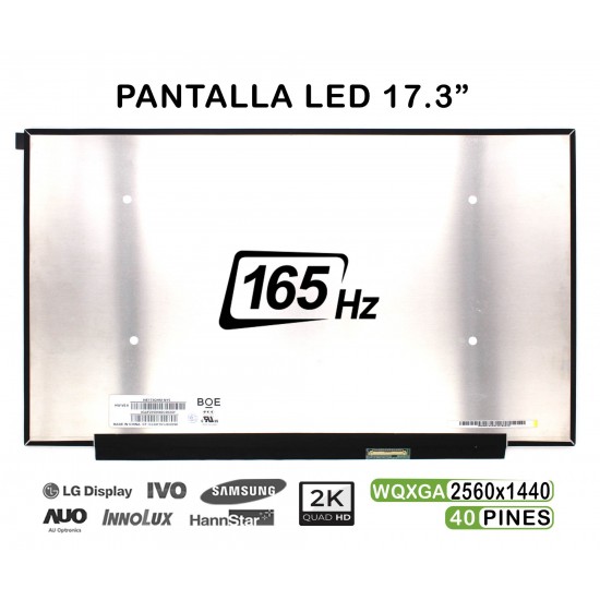 PANTALLA CASI NUEVA LED DE 17.3" PARA PORTÁTIL NE173QHM-NY1 NE173QHM-NY5 165HZ 40 PINES PANTALLA CASI NUEVA LED DE 17.3" PARA PORTÁTIL NE173QHM-NY1 NE173QHM-NY5 165HZ 40 PINES