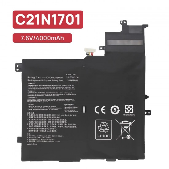 BATERÍA PARA PORTÁTIL C21N1701 ASUS VIVOBOOK S14 X406UA SERIES 7.6V 4000MAH 30WH BATERÍA PARA PORTÁTIL C21N1701 ASUS VIVOBOOK S14 X406UA SERIES 7.6V 4000MAH 30WH