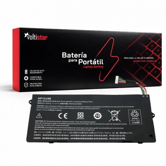 BATERÍA PARA PORTÁTIL ACER CHROMEBOOK 11.6" 11 C720-2848 C720 C720P C740 3ICP5/65/88 AP13J4K AP13J3K BATERÍA PARA PORTÁTIL ACER CHROMEBOOK 11.6" 11 C720-2848 C720 C720P C740 3ICP5/65/88 AP13J4K AP13J3K
