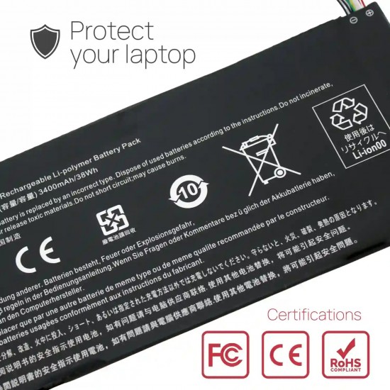 BATERÍA PARA PORTÁTIL ACER CHROMEBOOK 11.6" 11 C720-2848 C720 C720P C740 3ICP5/65/88 AP13J4K AP13J3K BATERÍA PARA PORTÁTIL ACER CHROMEBOOK 11.6" 11 C720-2848 C720 C720P C740 3ICP5/65/88 AP13J4K AP13J3K