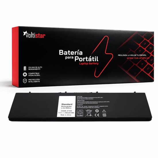 BATERÍA PARA PORTÁTIL DELL LATITUDE 14 7000 E7450 E7440 E7420 34GKR 451-BBFT BATERÍA PARA PORTÁTIL DELL LATITUDE 14 7000 E7450 E7440 E7420 34GKR 451-BBFT