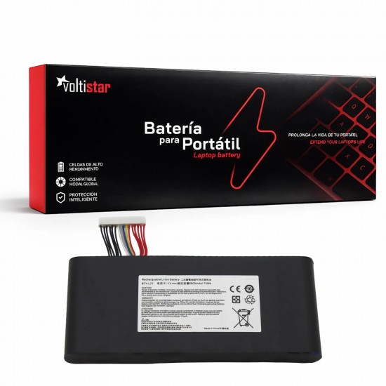 BATERÍA PARA PORTÁTIL MSI GT72 2QD GT72S 6QF GT80 2QE SERIES BTY-L77 BATERÍA PARA PORTÁTIL MSI GT72 2QD GT72S 6QF GT80 2QE SERIES BTY-L77