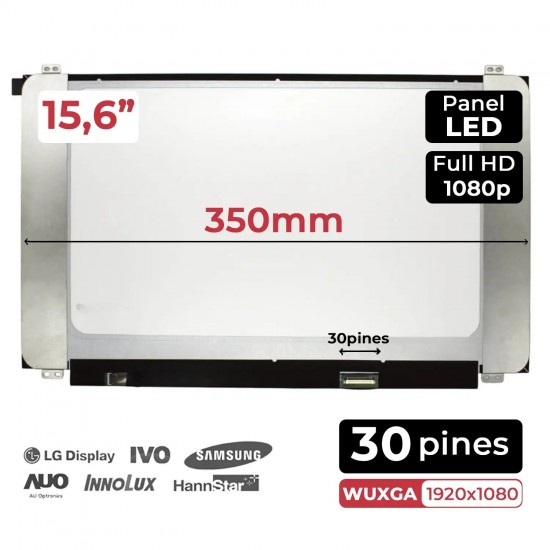 PANTALLA LED DE 15.6" PARA PORTÁTIL LP156WF4-SPL1 FHD 30 PINES 350MM PANTALLA LED DE 15.6" PARA PORTÁTIL LP156WF4-SPL1 FHD 30 PINES 350MM