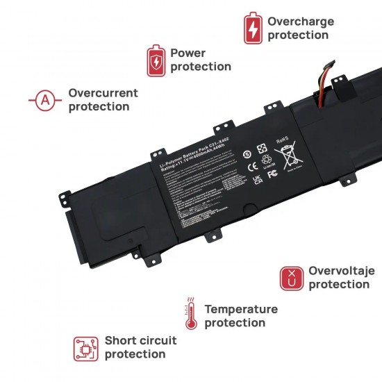 BATERÍA PARA ASUS VIVOBOOK S300 S400 | C21-X402 11.1V 44WH
