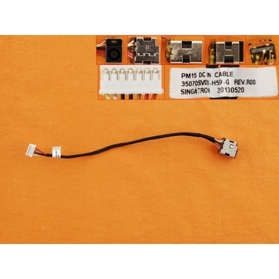 CONECTOR DC JACK PARA PORTÁTIL HP 2000 COMPAQ CQ57 7 PINS