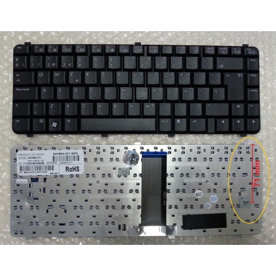 TECLADO PARA PORTÁTIL HP COMPAQ 510 511 515 516 610 615 537583-071