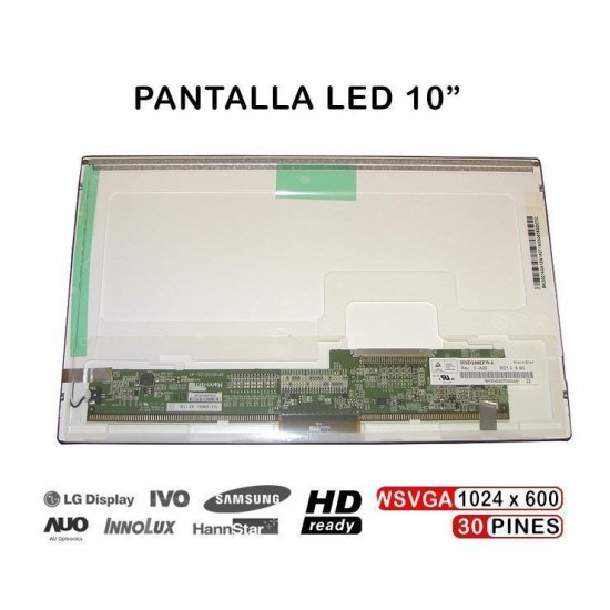 PANTALLA LED DE 10" PARA PORTÁTIL HANNSTAR HSD100IFW4 HSD1001FW4