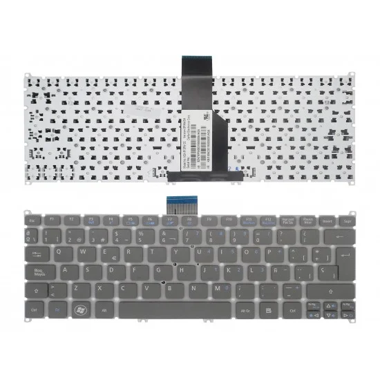 TECLADO PARA PORTÁTIL ACER ASPIRE S3 S5 V5-121 ONE 756 TRAVELMATE B1 GRIS