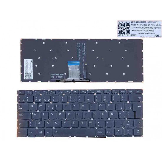 TECLADO RETROILUMINADO PARA PORTÁTIL LENOVO IDEAPAD 310S-14 310S-14ISK 510S-14IKB 710S-14