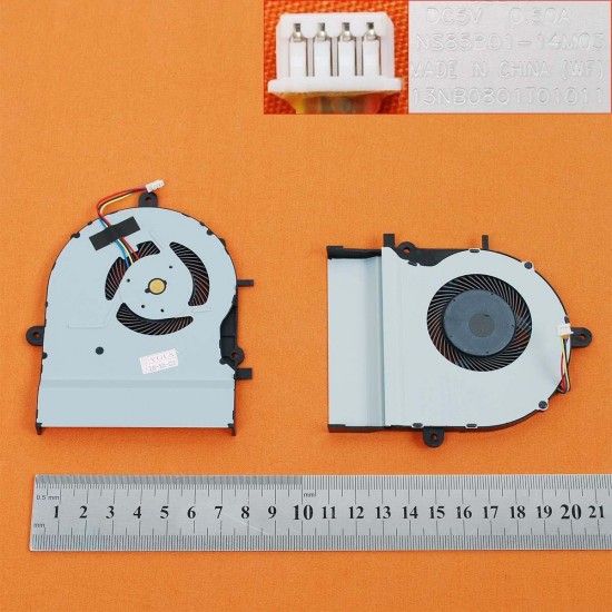 VENTILADOR CPU PARA PORTÁTIL ASUS K501LX K501UX A501L V505L NS85B01-14M03