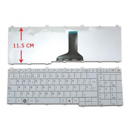 TECLADO PARA PORTÁTIL TOSHIBA SATELLITE L750 L770 L775 9Z.N4WSV.00S BLANCO