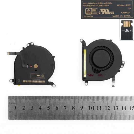 VENTILADOR CPU PARA PORTÁTIL APPLE MACBOOK AIR A1369 13"