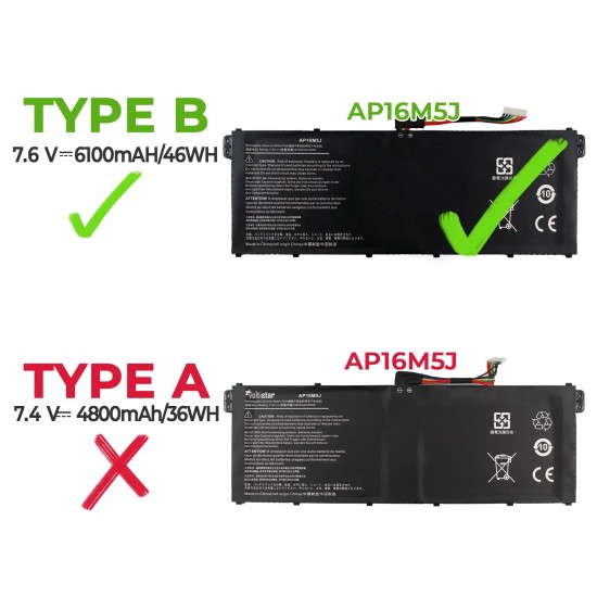 BATERIA PARA PORTÁTIL ACER AP16M5J AP16M4J