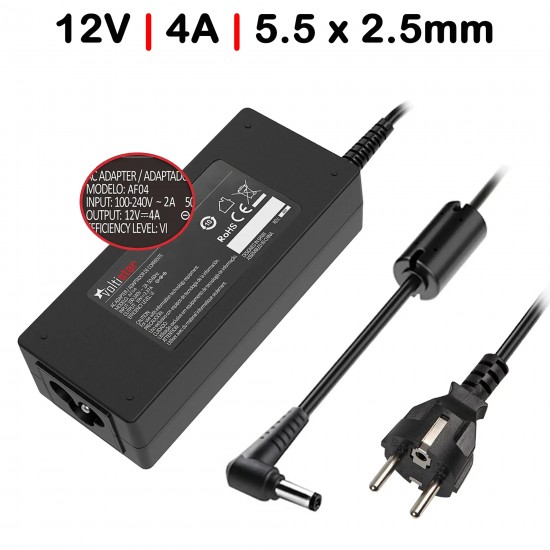 CARGADOR PARA MONITOR 12V 4A 5.5 X 2.5MM 48W CARGADOR PARA MONITOR 12V 4A 5.5 X 2.5MM 48W