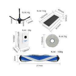 KIT DE RECAMBIOS PARA ASPIRADORA ECOVACS DEEBOT X5 PRO