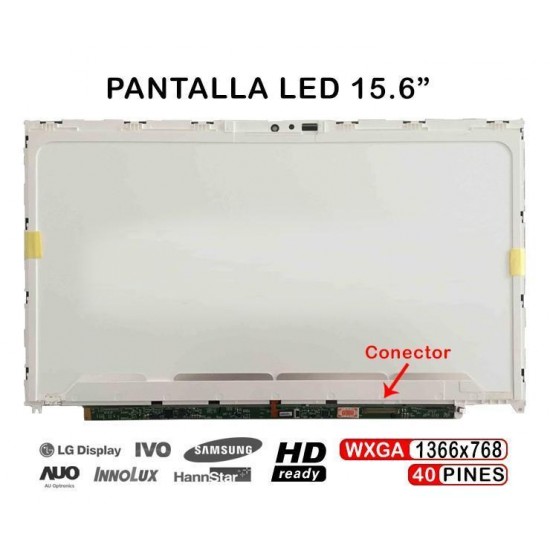 PANTALLA LED DE 15.6" PARA PORTÁTIL LG F2156WH5-A20 LP156WH5-TJA1 40PINES