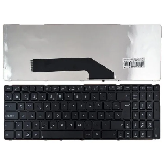 TECLADO PARA PORTÁTIL ASUS K50 K50A CON MARCO NEGRO MATE TECLADO PARA PORTÁTIL ASUS K50 K50A CON MARCO NEGRO MATE