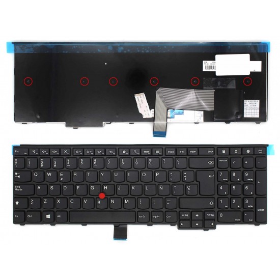 TECLADO PARA PORTÁTIL LENOVO THINKPAD E545 E540 E531 NEGRO TECLADO PARA PORTÁTIL LENOVO THINKPAD E545 E540 E531 NEGRO