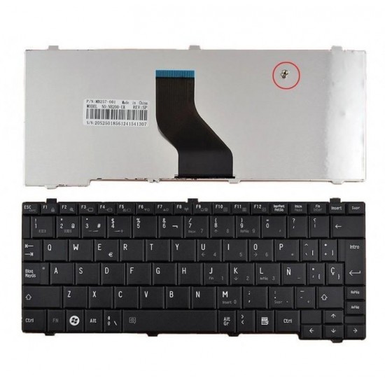 TECLADO PARA PORTATIL TOSHIBA PORTERGE T110, SATELLITE PRO T110, NB200, MB257-001