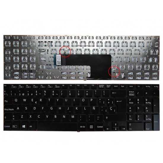 TECLADO PARA PORTÁTIL SONY VAIO SVF152A29M SVF52C29M SVF15NE2E SVF15A1M2ES