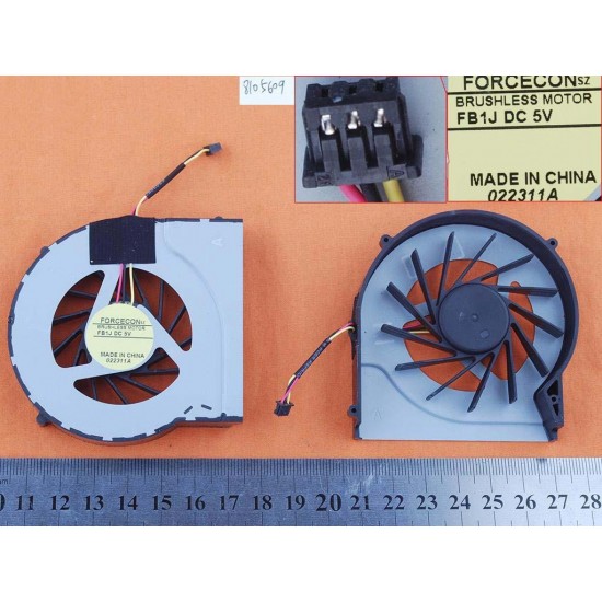 VENTILADOR CPU PARA PORTÁTIL HP DV7-4000 DV6-4000 DV6-3000 HASEE A560P K580P K580S DFB552005M30T F9V8