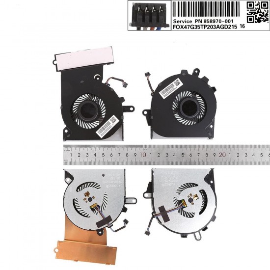 VENTILADOR CPU+GPU PARA PORTÁTIL HP PRO TPN-Q194 15-CE 3PLUS