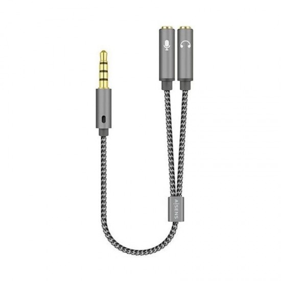Cable estéreo aisens a128-0415/ jack 3.5 macho - 2x jack 3.5 hembra/ 25cm/ gris Cable estéreo aisens a128-0415/ jack 3.5 macho - 2x jack 3.5 hembra/ 25cm/ gris