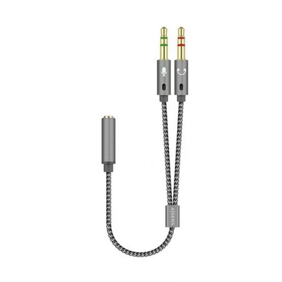 Cable estéreo aisens a128-0417/ jack 3.5 hembra - 2x jack 3.5 macho/ 25cm/ gris Cable estéreo aisens a128-0417/ jack 3.5 hembra - 2x jack 3.5 macho/ 25cm/ gris
