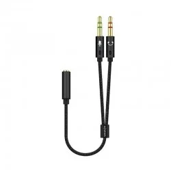 Cable Estéreo Aisens A128-0418/ Jack 3.5 Hembra - 2x Jack 3.5 Macho/ 25cm/ Negro Cable Estéreo Aisens A128-0418/ Jack 3.5 Hembra - 2x Jack 3.5 Macho/ 25cm/ Negro