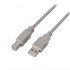 Cable USB 2.0 Impresora Aisens A101-0004/ USB Tipo-B Macho - USB Macho/ 4.5m/ Beige
