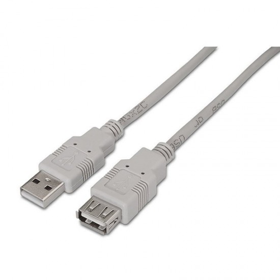 Cable alargador usb 2.0 aisens a101-0013/ usb macho - usb hembra/ hasta 2.5w/ 60mbps/ 1.8m/ beige Cable alargador usb 2.0 aisens a101-0013/ usb macho - usb hembra/ hasta 2.5w/ 60mbps/ 1.8m/ beige