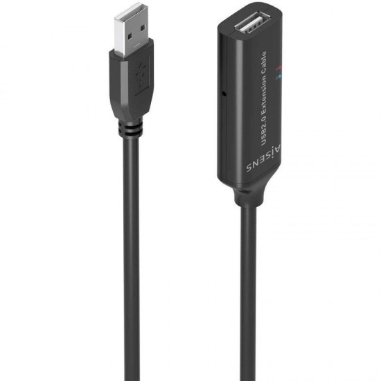 Cable alargador usb 2.0 aisens a101-0916/ usb macho - usb hembra/ 15m/ negro Cable alargador usb 2.0 aisens a101-0916/ usb macho - usb hembra/ 15m/ negro