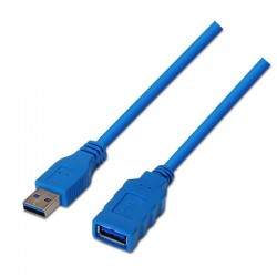 Cable Alargador USB 3.0 Aisens A105-0046/ USB Macho - USB Hembra/ Hasta 9W/ 625Mbps/ 2m/ Azul Cable Alargador USB 3.0 Aisens A105-0046/ USB Macho - USB Hembra/ Hasta 9W/ 625Mbps/ 2m/ Azul