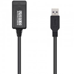 Cable Alargador USB 3.0 con Amplificador Aisens A105-0525/ USB Macho - USB Hembra/ Hasta 9W/ 625Mbps/ 5m/ Negro Cable Alargador USB 3.0 con Amplificador Aisens A105-0525/ USB Macho - USB Hembra/ Hasta 9W/ 625Mbps/ 5m/ Negro