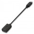 Cable USB 2.0 Aisens A107-0059/ USB Tipo-C Macho - USB Hembra/ 480Mbps/ 15cm/ Negro