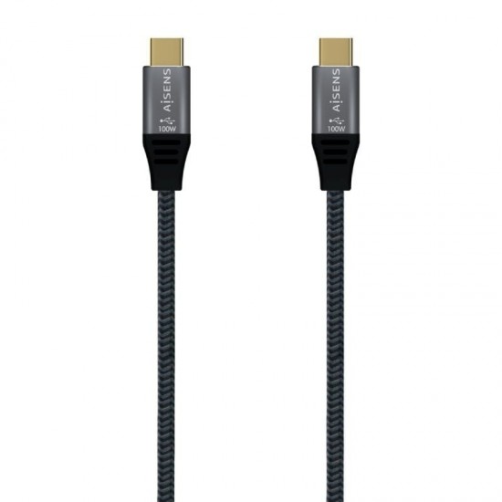 Cable usb 3.2 tipo-c aisens a107-0671 20gbps 100w/ usb tipo-c macho - usb tipo-c macho/ hasta 100w/ 20gbps/ 1m/ gris Cable usb 3.2 tipo-c aisens a107-0671 20gbps 100w/ usb tipo-c macho - usb tipo-c macho/ hasta 100w/ 20gbps/ 1m/ gris